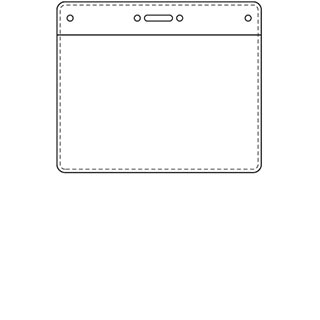 Illustration som visar en plastficka med måtten 110*74mm.